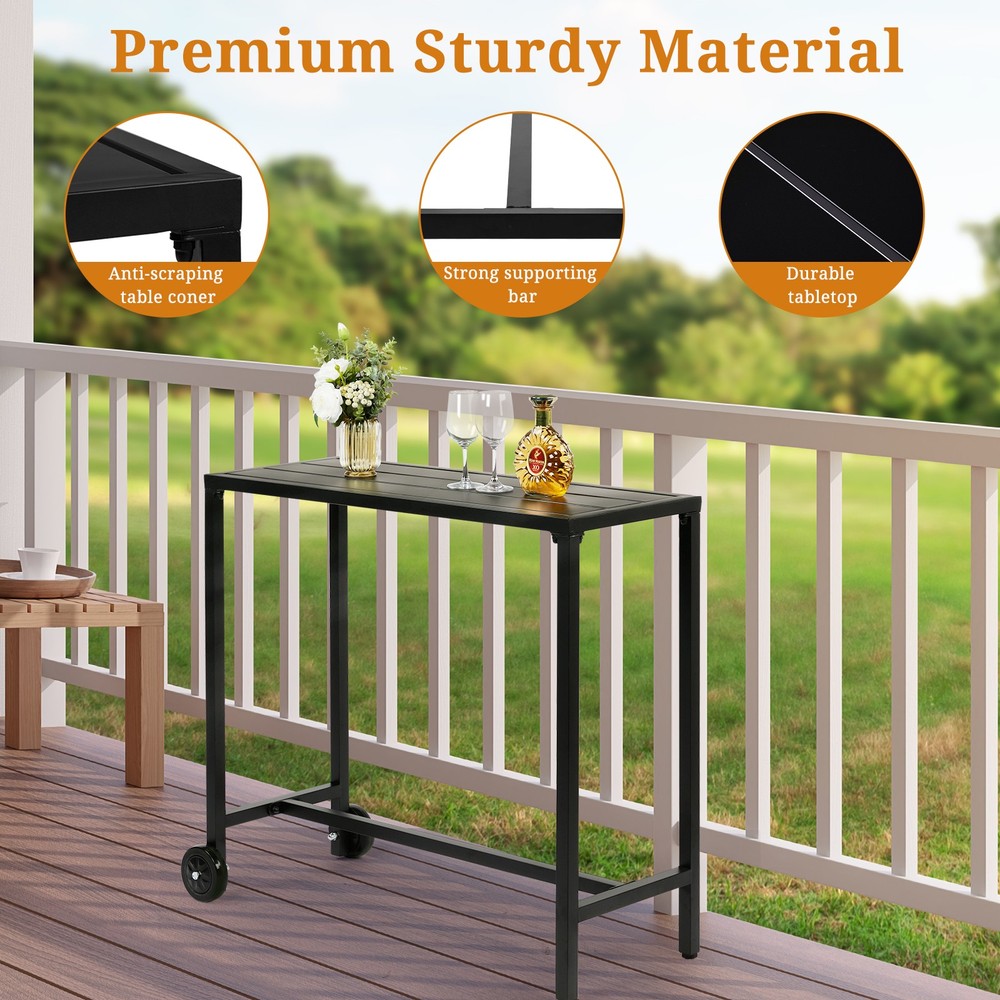 Rectangle Narrow Counter Height Table, Ideal Bar Height Table