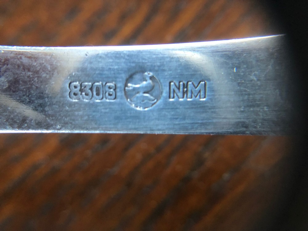 Norwegian 830s Silver Serving Fork by Brodrene Mylius "Tele" Pattern
