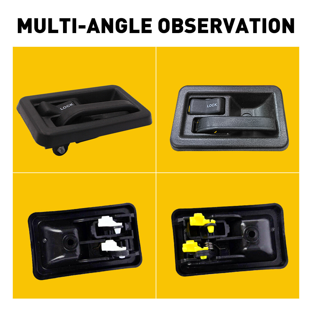 4X Inside Door Handle Front Left+Front Right For Jeep Wrangler 1987-2004 Black E