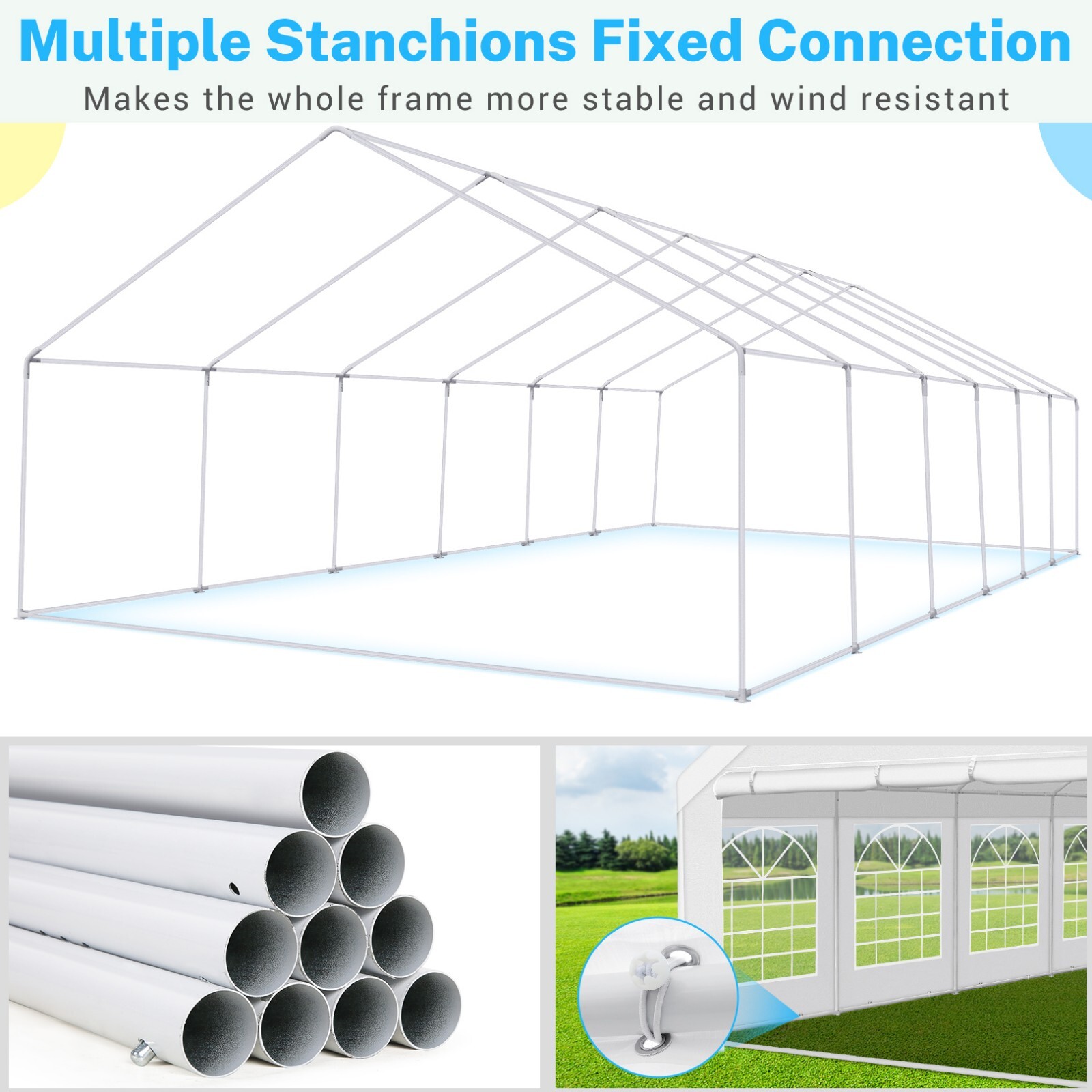 20'x40'、20'x30'\10x30' Outdoor Party Tent Heavy Duty Wedding Event Gazebo Canopy