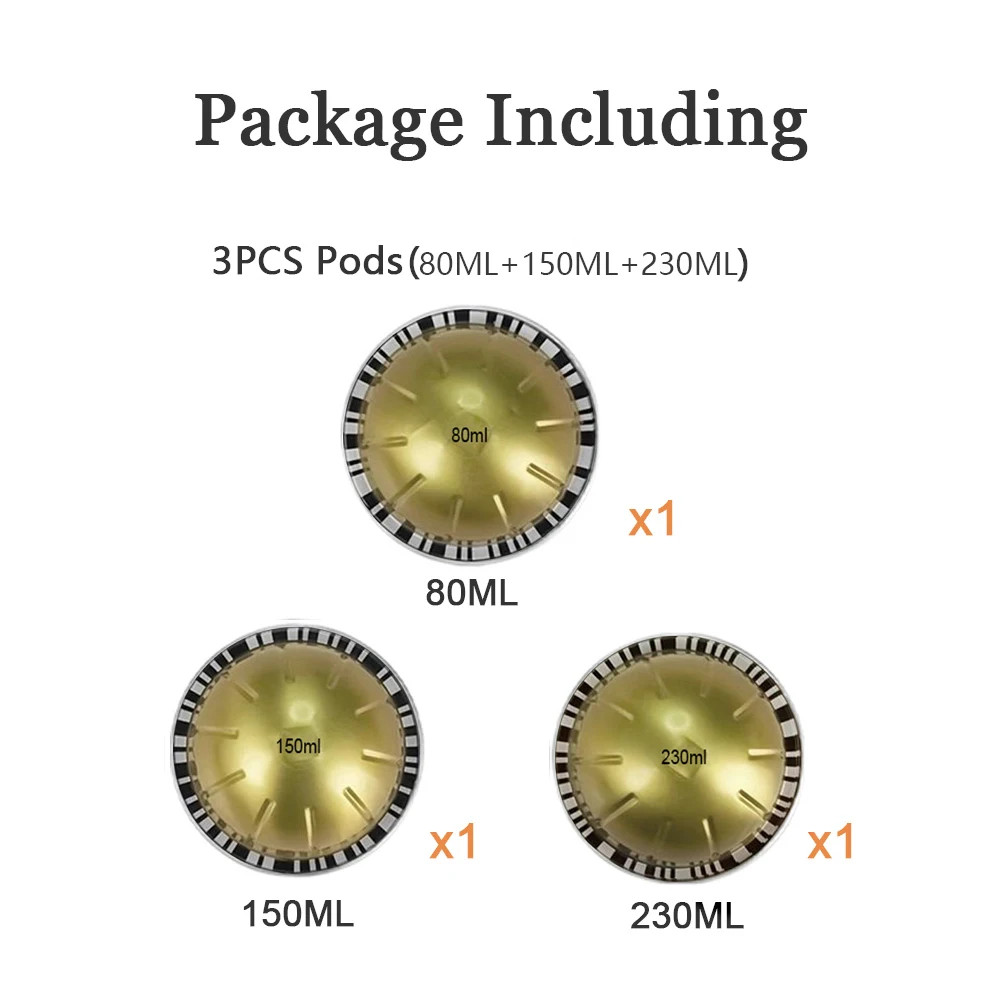 Stainless capsule shell,Coffee Pod,Compatible With VERTUOLINE Coffee Machine