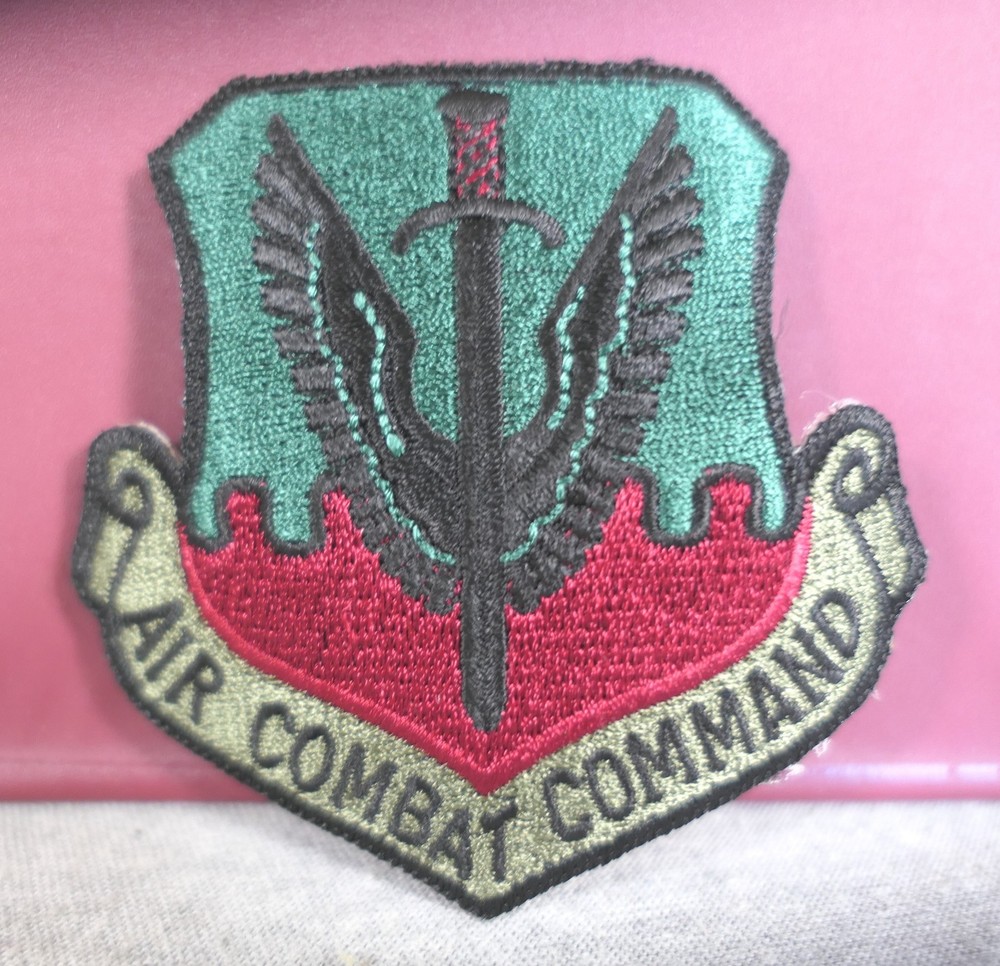 NEW US Air Force USAF "Air Combat Command" Subdued Embroidered Insignia Patch 3"