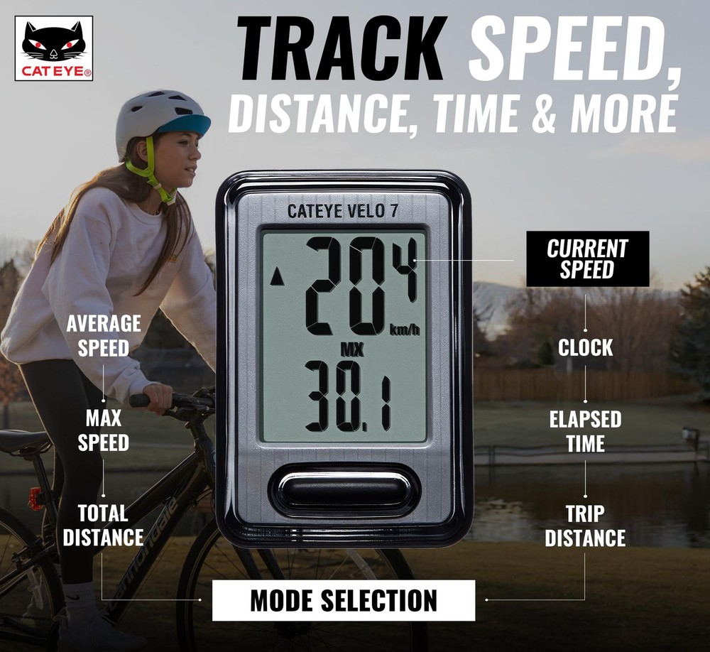 Wired Bike Computer – Entry-Level Speedometer and Odometer, Perfect for Begin...