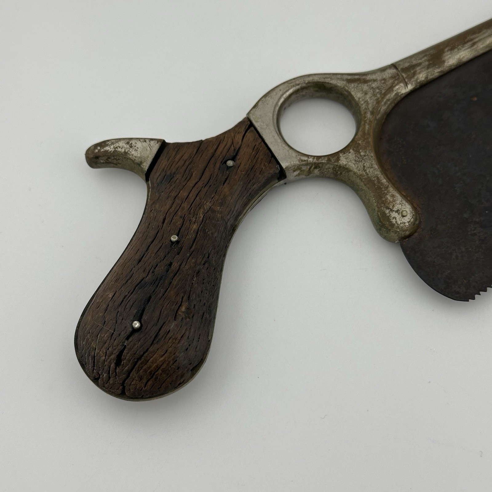 Antique 1800s US Civil War Era Leslie & Co Surgeon Amputation Bone Saw Doctor