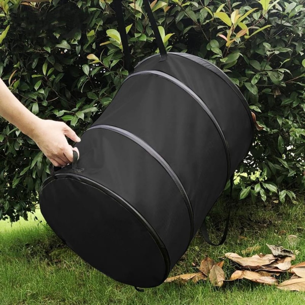 Leinoupt:Collapsible Trash can,Folding Garbage Cans,Pop Up black