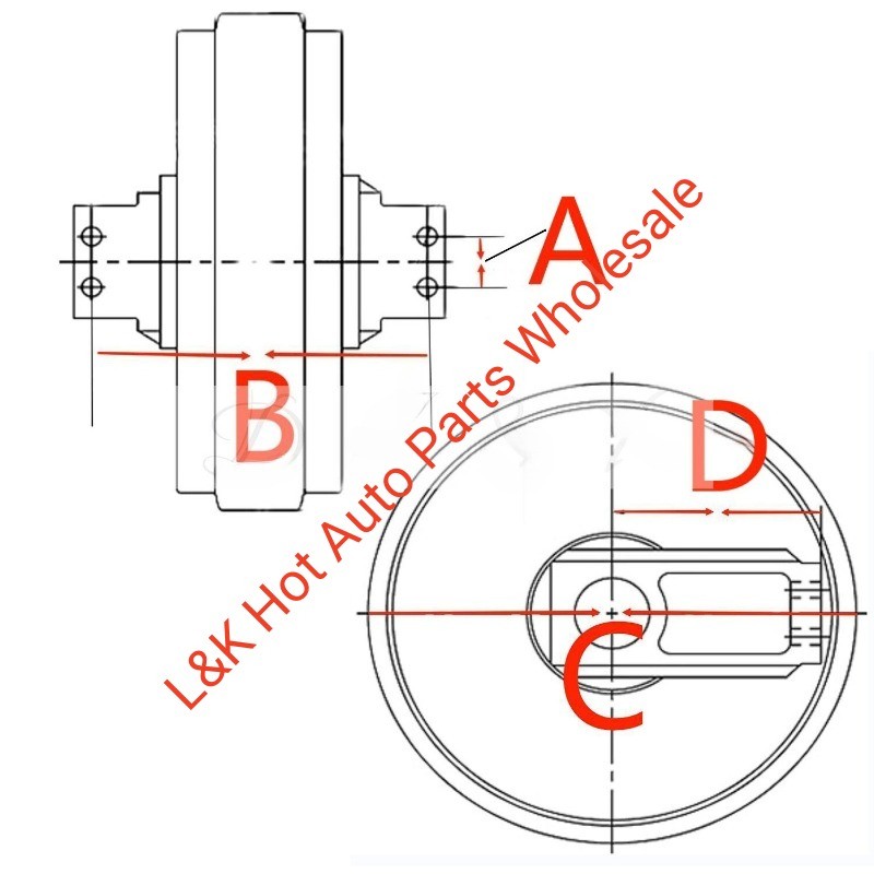 Front Idler Wheel fits for JCB Excavator JCB8052