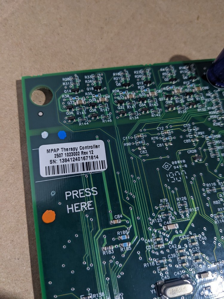 MPAP Therapy Controller Board 2507 1023002 Rev 12 - Replacement Part