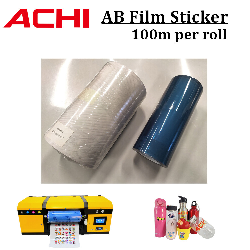 2 Rolls 50m AB Film Roll Transfer Sticker Film For A3 UV DTF Sticker Printer US
