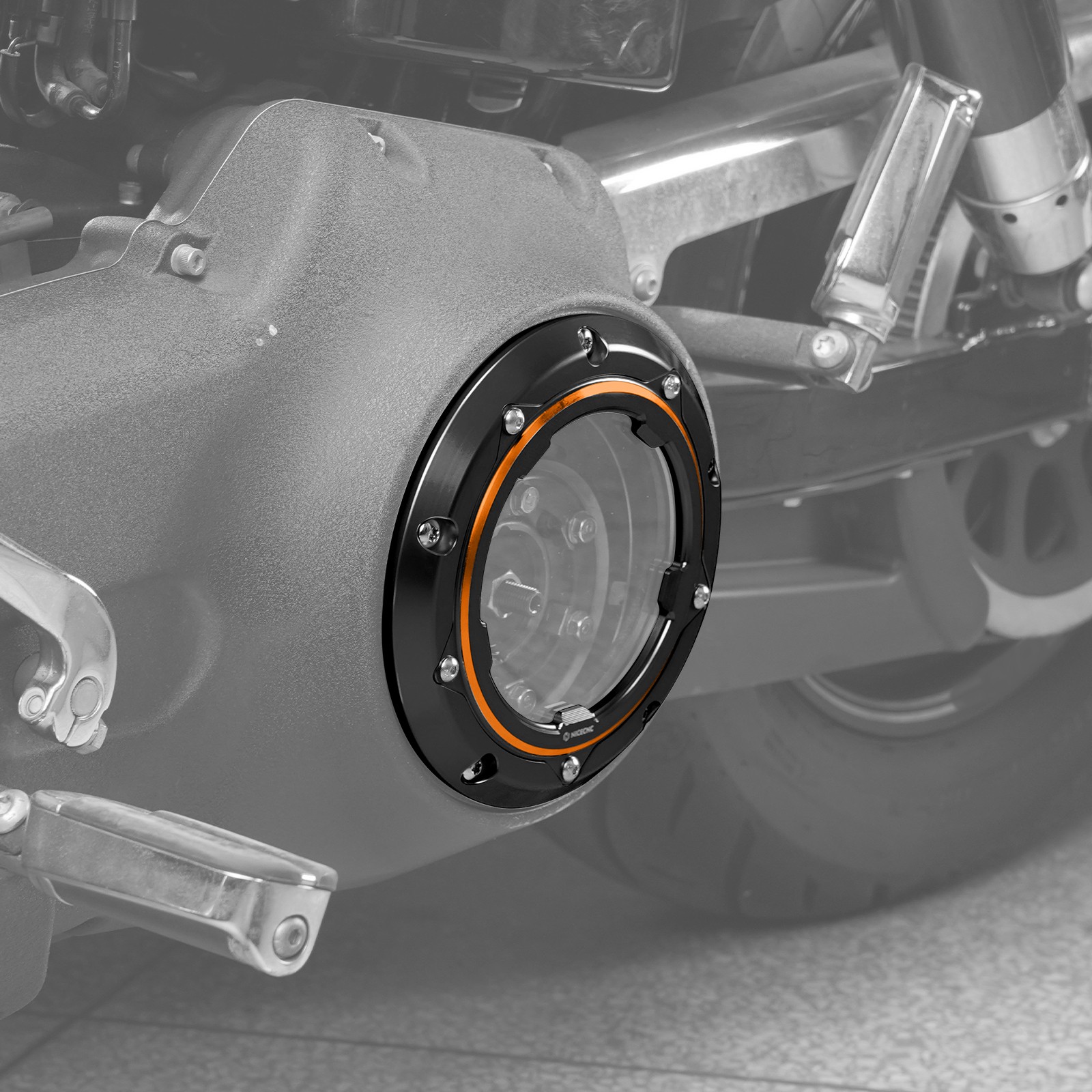 1x Clear Clutch Cover Derby Pretector For Harley Dyna Switchback FLD 2012-2013