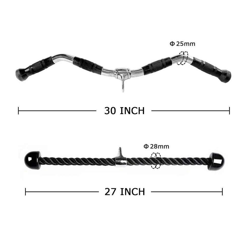 LAT Pull Down Bar/Tricep Press Down Bar/Curl Pull Down Bar Multi-Exerciser Ca...