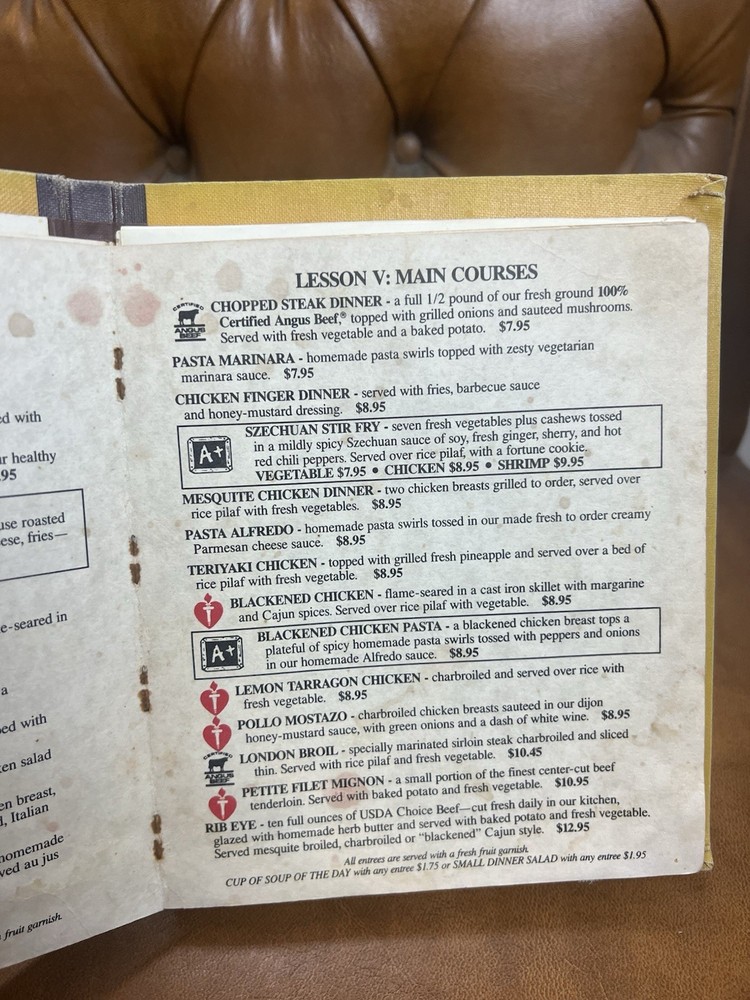 1994 McGuffey's Eclectic Eatery Restaurant Menu