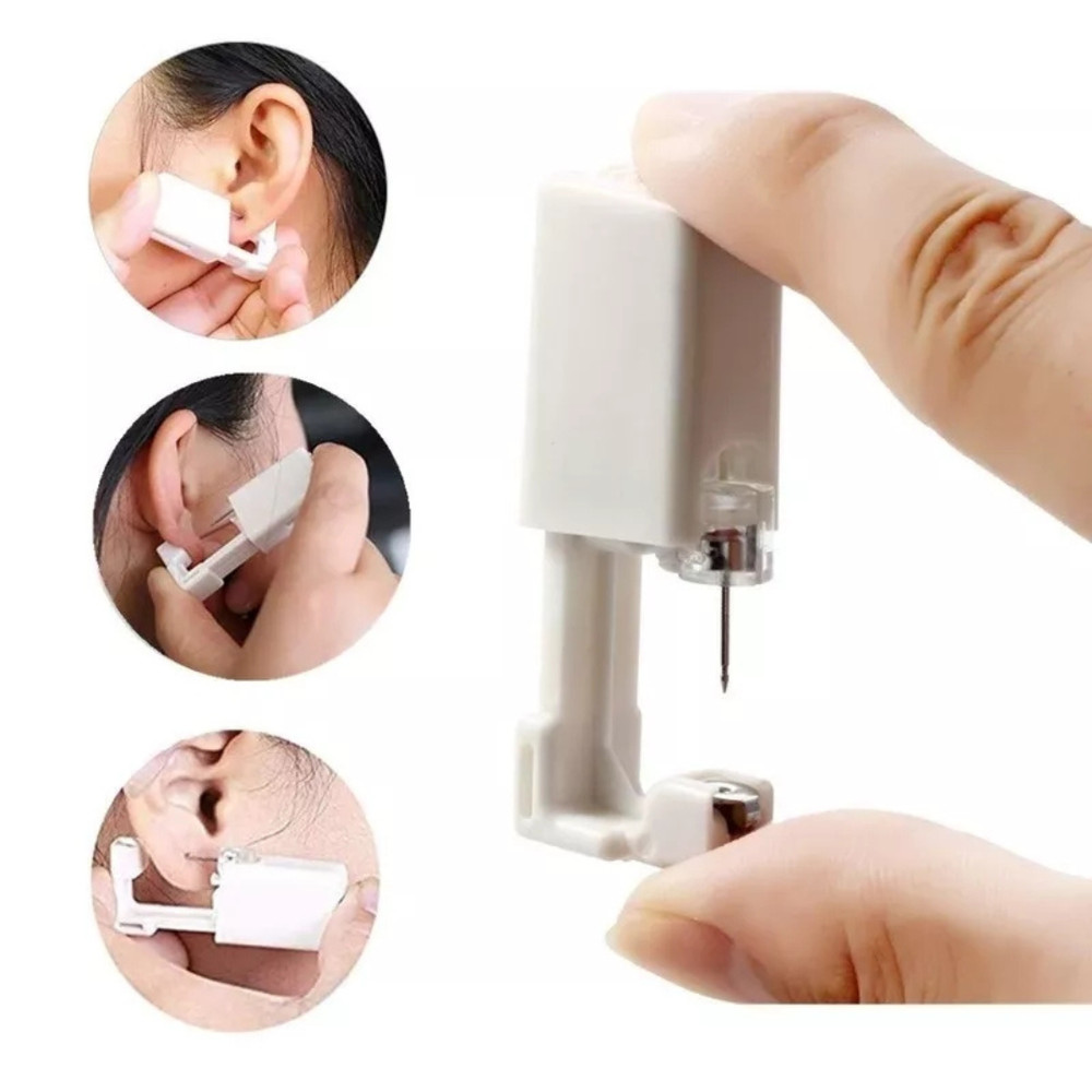 2 Pack Self Ear Piercing Gun Disposable Self Ear Piercing Kit Safety Earring