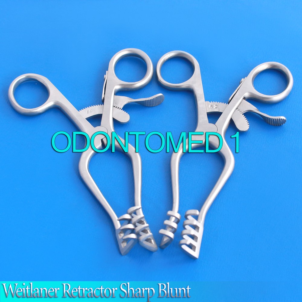 2 Weitlaner Retractor SHARP BLUNT 5.5'' Surgical Instruments