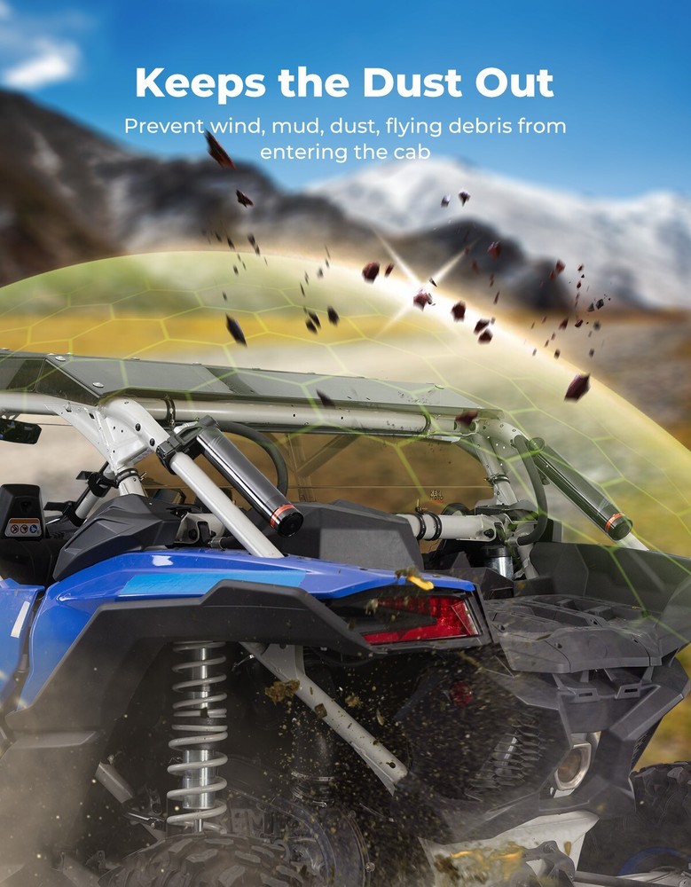 For Can Am Maverick X3/ Max UTV Rear Windshield Window Panel Dark Tinted 2017-25