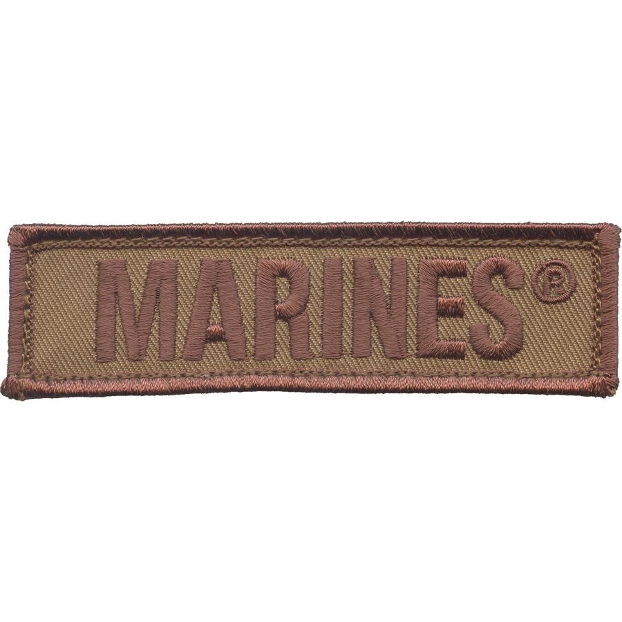U.S. Marine Corps Back Panel Strip 3.75" X 1" 2 Piece Khaki Hook and Loop Patch