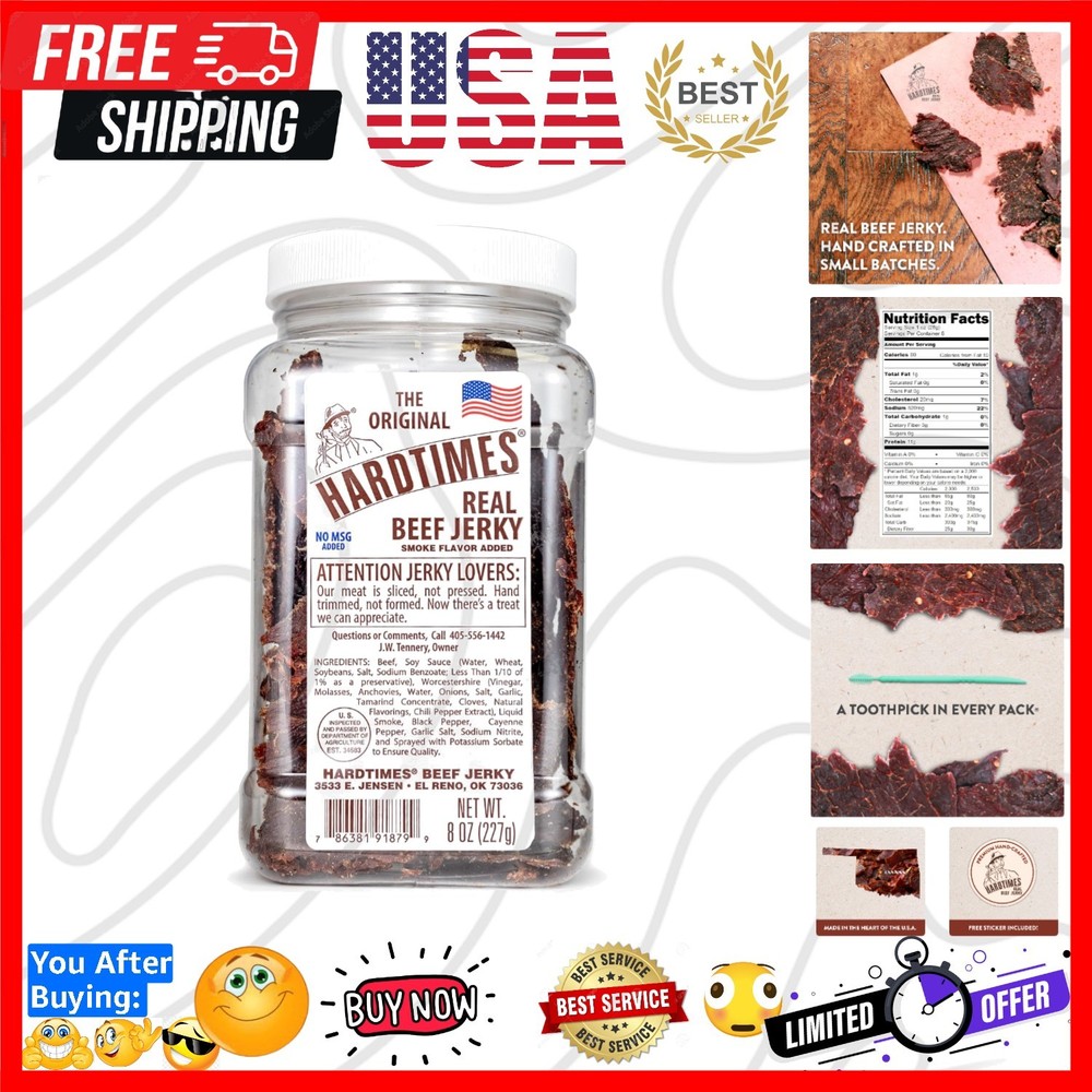 Handcrafted Beef Jerky -  Flavor - 8 oz. Jar