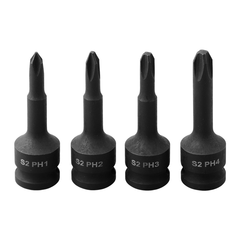 3 8inch Corss Screwdriver Bit Drive Socket Adapter Head PH1 PH2 PH3 PH4