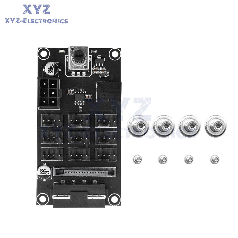 Computer Chassis PWM Violent Fan Speed Controller 9-Channel Fan Hub Controller