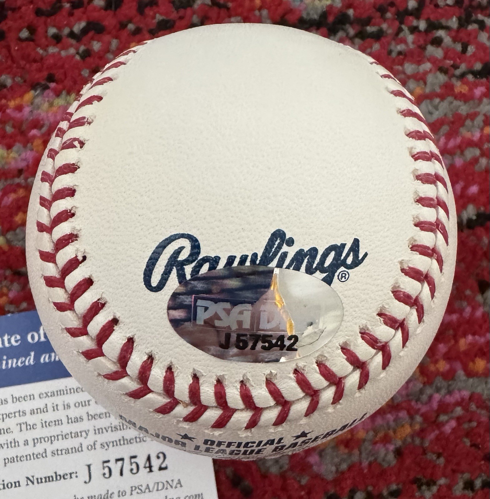 Randy Johnson Autographed OMLB Selig PSA Authentication