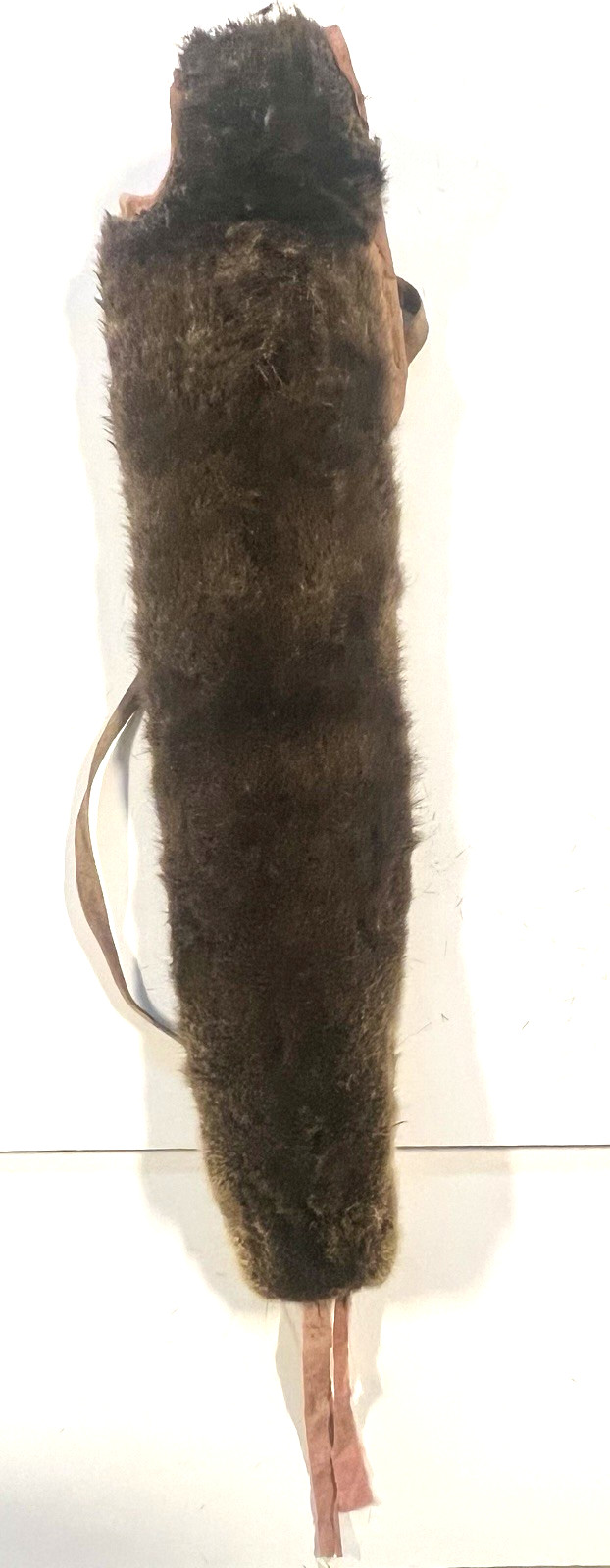 Original Native American Indian Fur Quiver; Old Red Trade; 19th Century