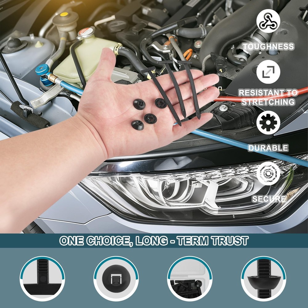 Cable Tie Buckle 100pcs with PP Box .Self-Locking Universal Nylon Cable Tie