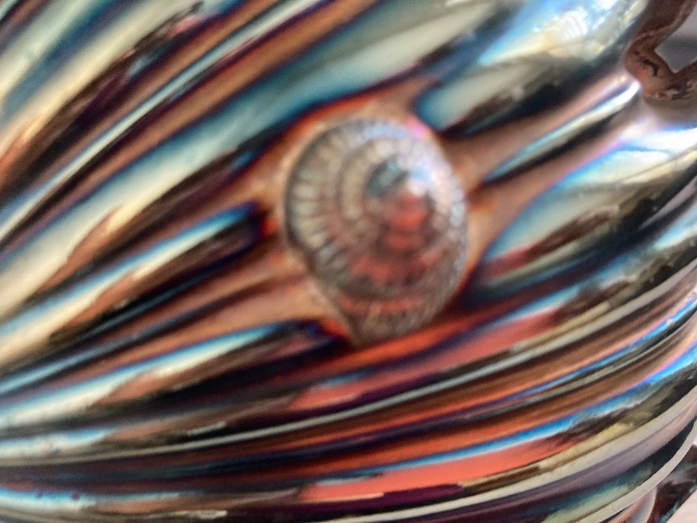 Victorian Breakfast Tea Silver Plated Biscuits Server Shells and Central Hanlde