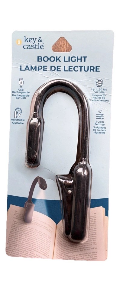 Key&castle clip-on book reading light