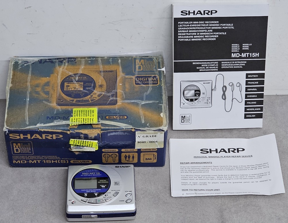 Sharp Mini Disc Portable MD-MT15H