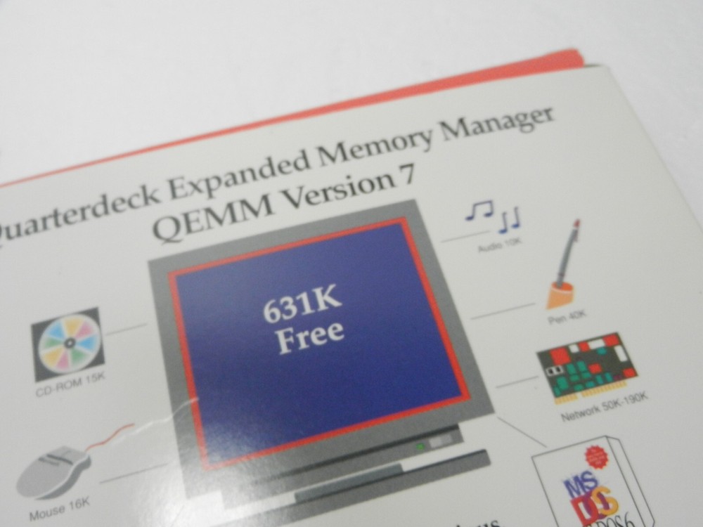Quarterdeck Qemm EXPANDED memory management software Version 7 onm 3.5" Floppy