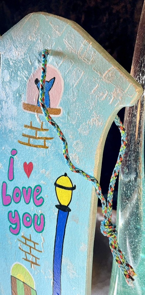 Wooden Hand Painted Keepsake Message Board, With Easel A Special Gift
