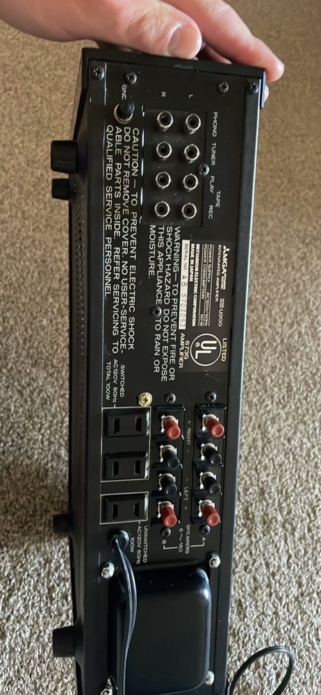 Vintage Mitsubishi Amplifier DA-U200 – Powers On – Untested