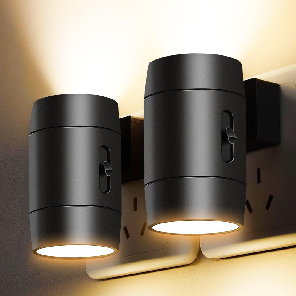Night Light Plug In, Sensor Night Light Rotatable Adjustable with 270°, Auto Dus