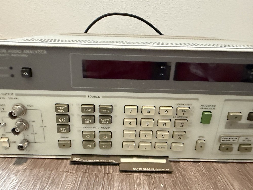 HP 8903B Audio Analyzer - Powers On but Untested