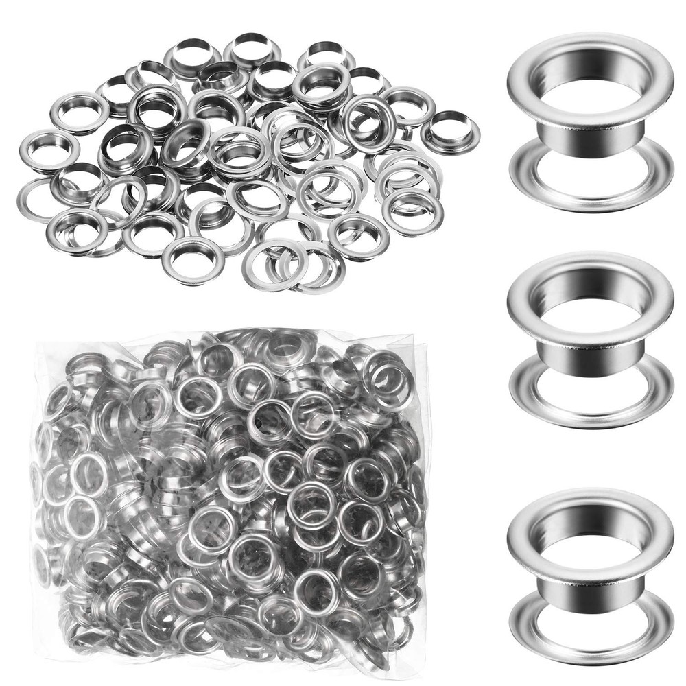 WILLBOND Grommet and Washer Kit Finish Eyelet for 1/4 Inch, Silver