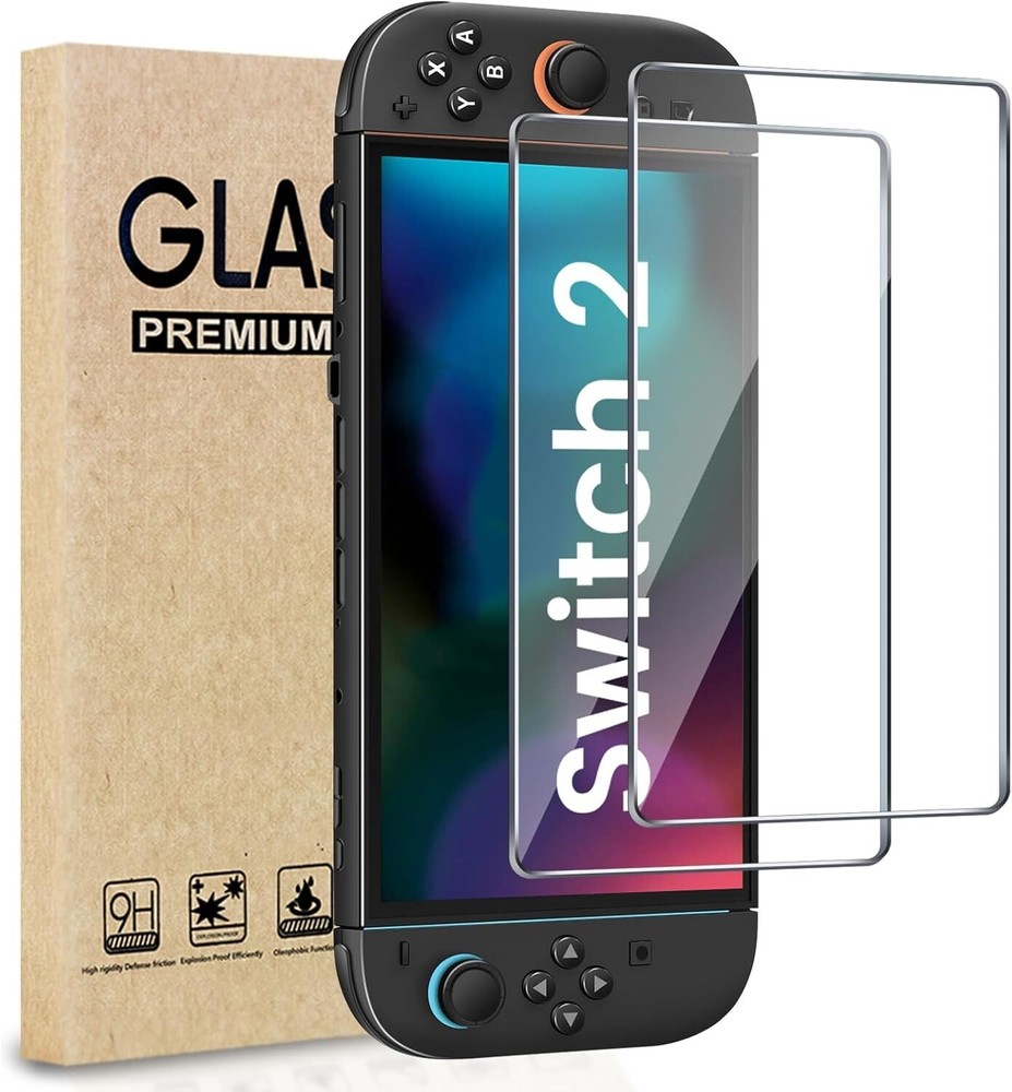 2-Pack For Nintendo Switch 2 Console 2025 Tempered Glass Cover Screen Protector