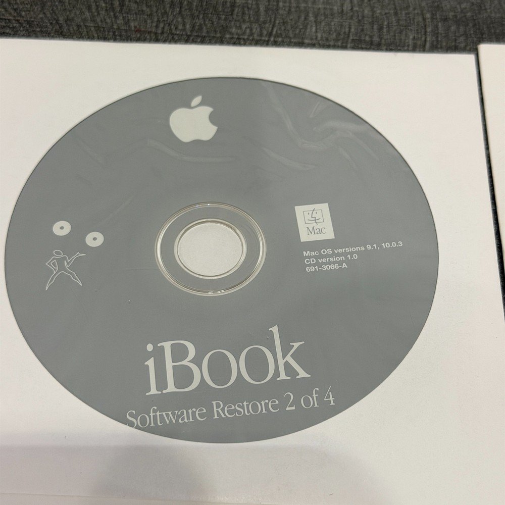 Apple iBook Install Discs, Software, Applications & Apple Hardware Test