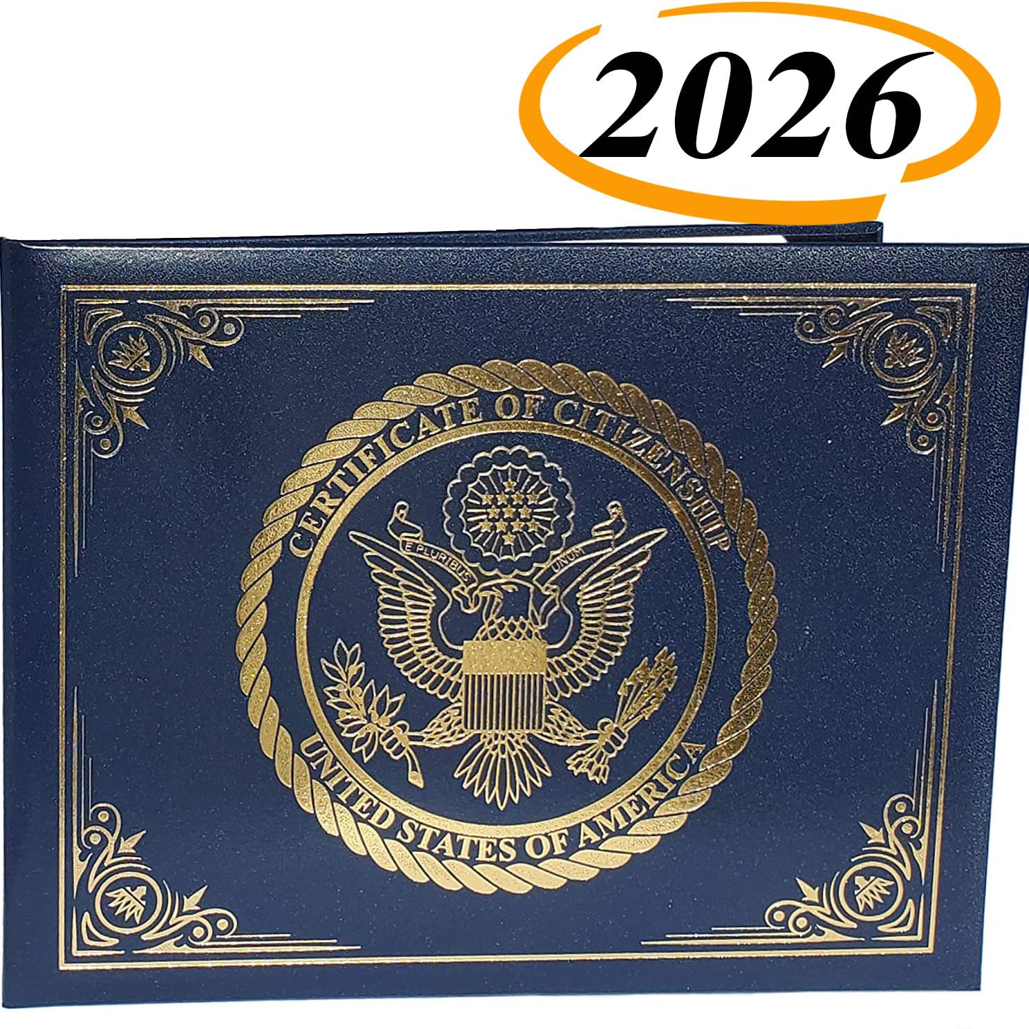 U.S. Citizenship and Naturalization Certificate Holder. Gold American Eagle Logo