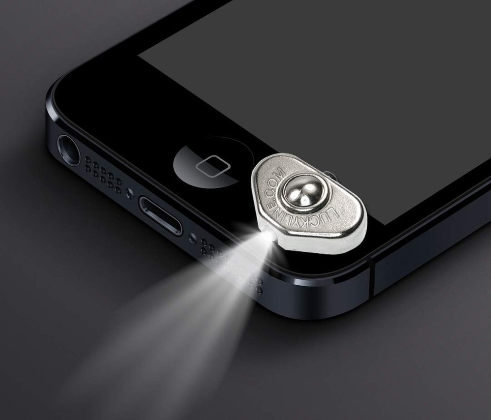 Smallest LED Thumb Light for Keys & Tools, Silver Keyring Flashlight 90701