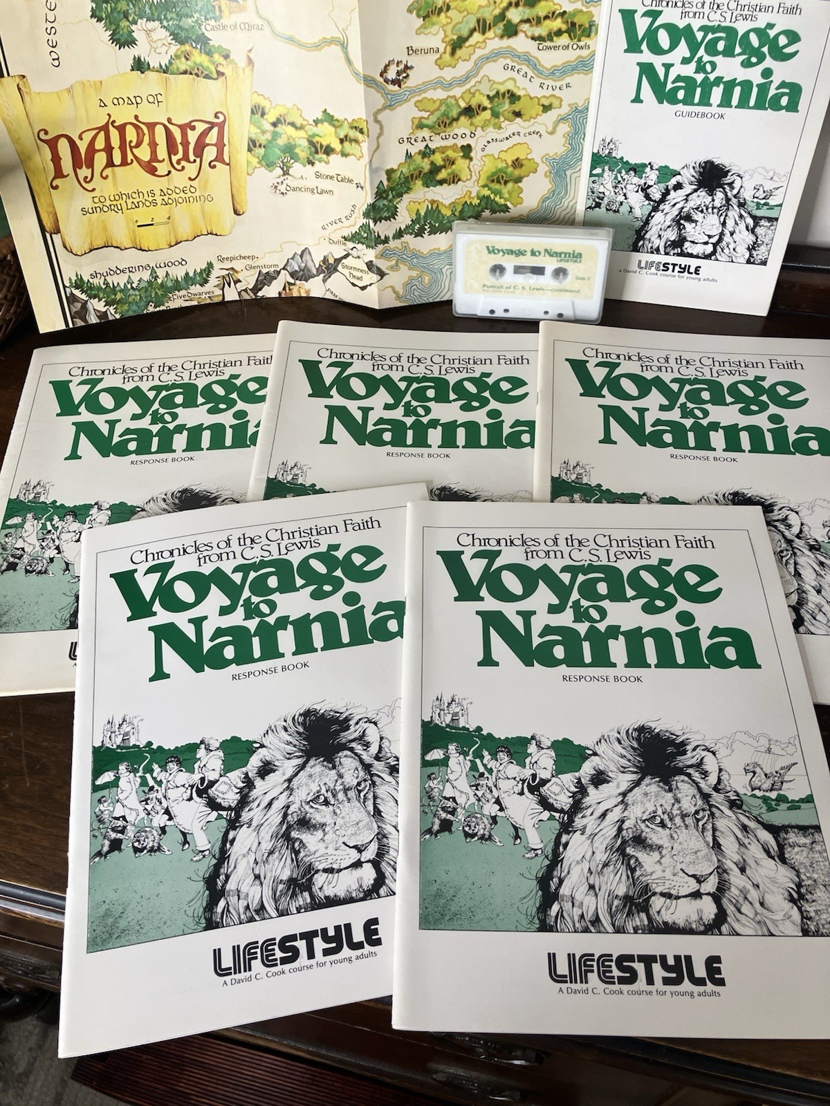 Vintage 1978 Voyage to Narnia Curriculum Set David C Cook C.S. Lewis Map Book +