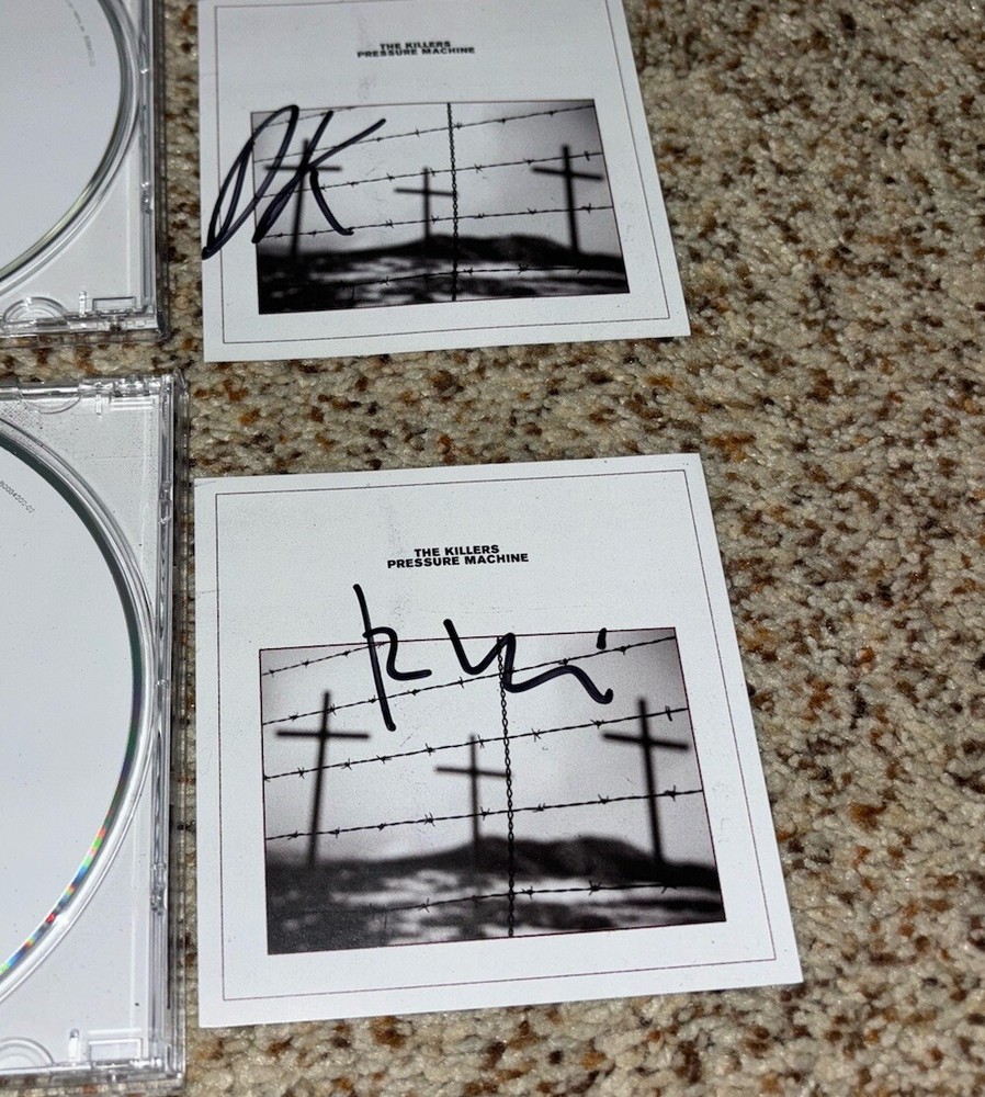 The Killers Signed Cds Brandon Flowers, Dave, Ronnie 3 CD Inserts