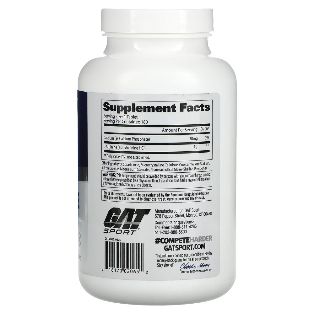 2 X GAT, L-Arginine, 180 Tablets