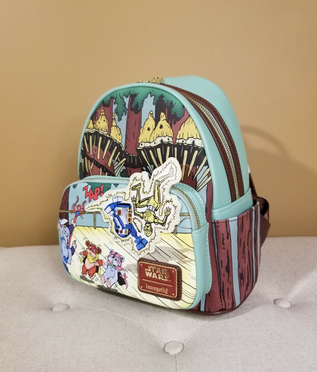 Loungefly Star Wars Ewoks and Droids Glow in the Dark Exclusive Backpack NEW