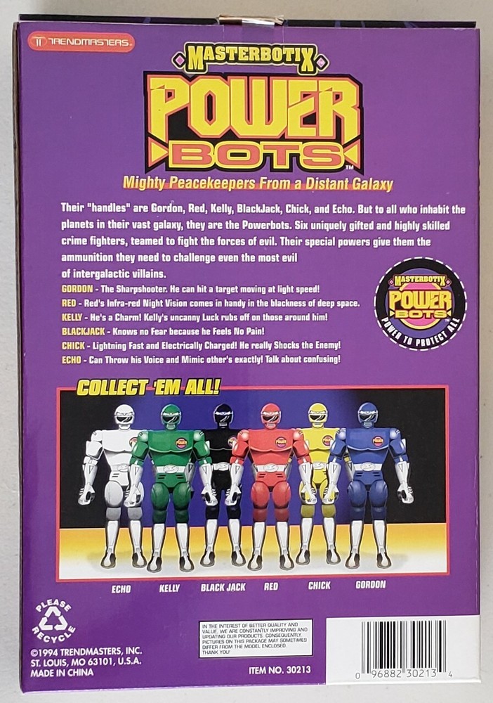 MASTERBOTIX POWER BOTS GORDON POSEABLE ACTION FIGURE WITH 2 WEAPONS