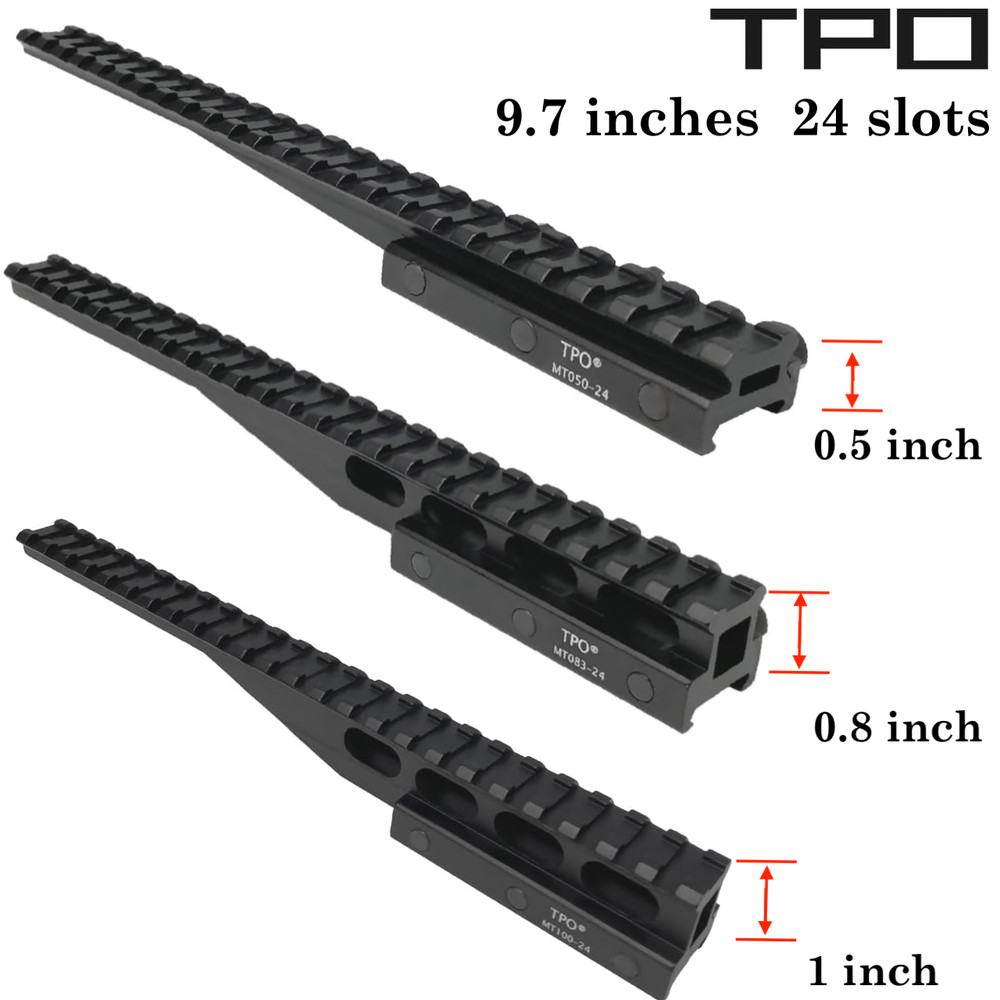 Extended Long Riser Mount Picatinny Rail for Red Dot/ Scope/ Laser/ Flashlight