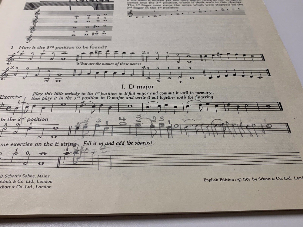 The Doflein Method Volume 3 - The Second & Third Positions ED4753 Used