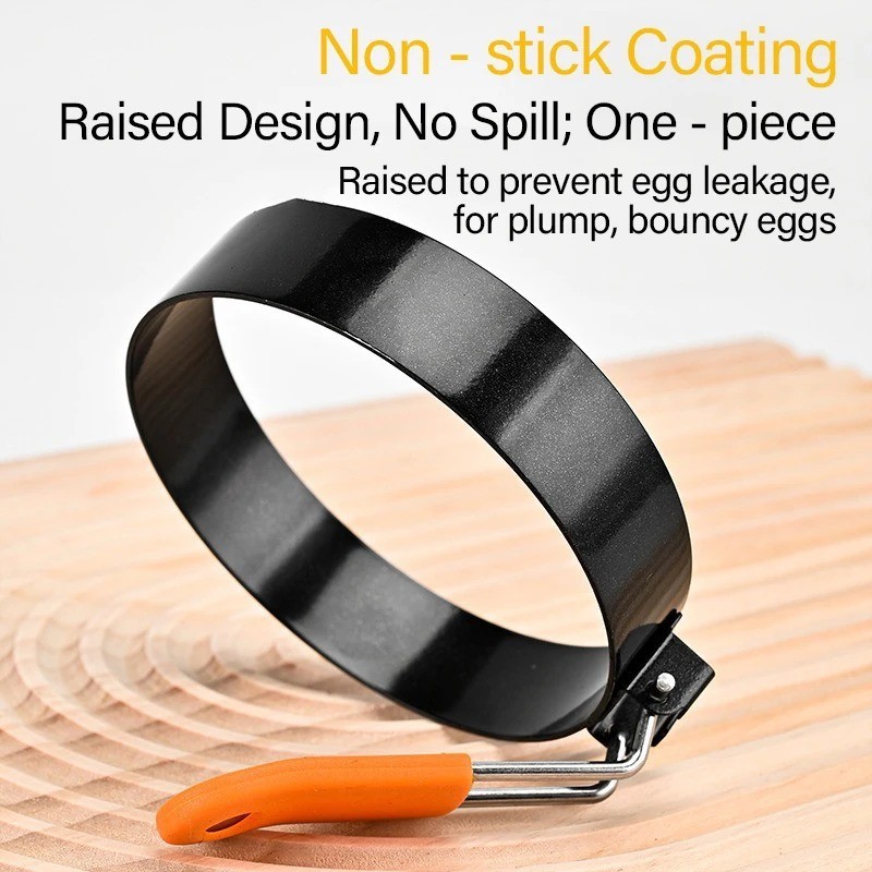 2 Pack Nonstick Egg Shaper Pancake Mold Ring Set Breakfast Cooking Omelet