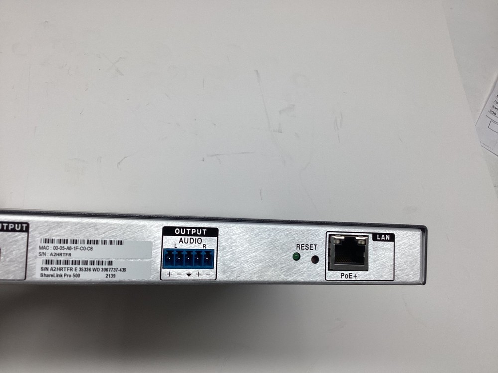 Extron ShareLink Pro 500 Wired Wireless Presentation System. Warranty