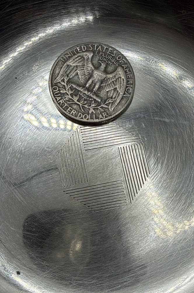 REED AND BARTON SILVERPLATE COIN DISH ASHTRAY WITH CHASE BANK LOGO