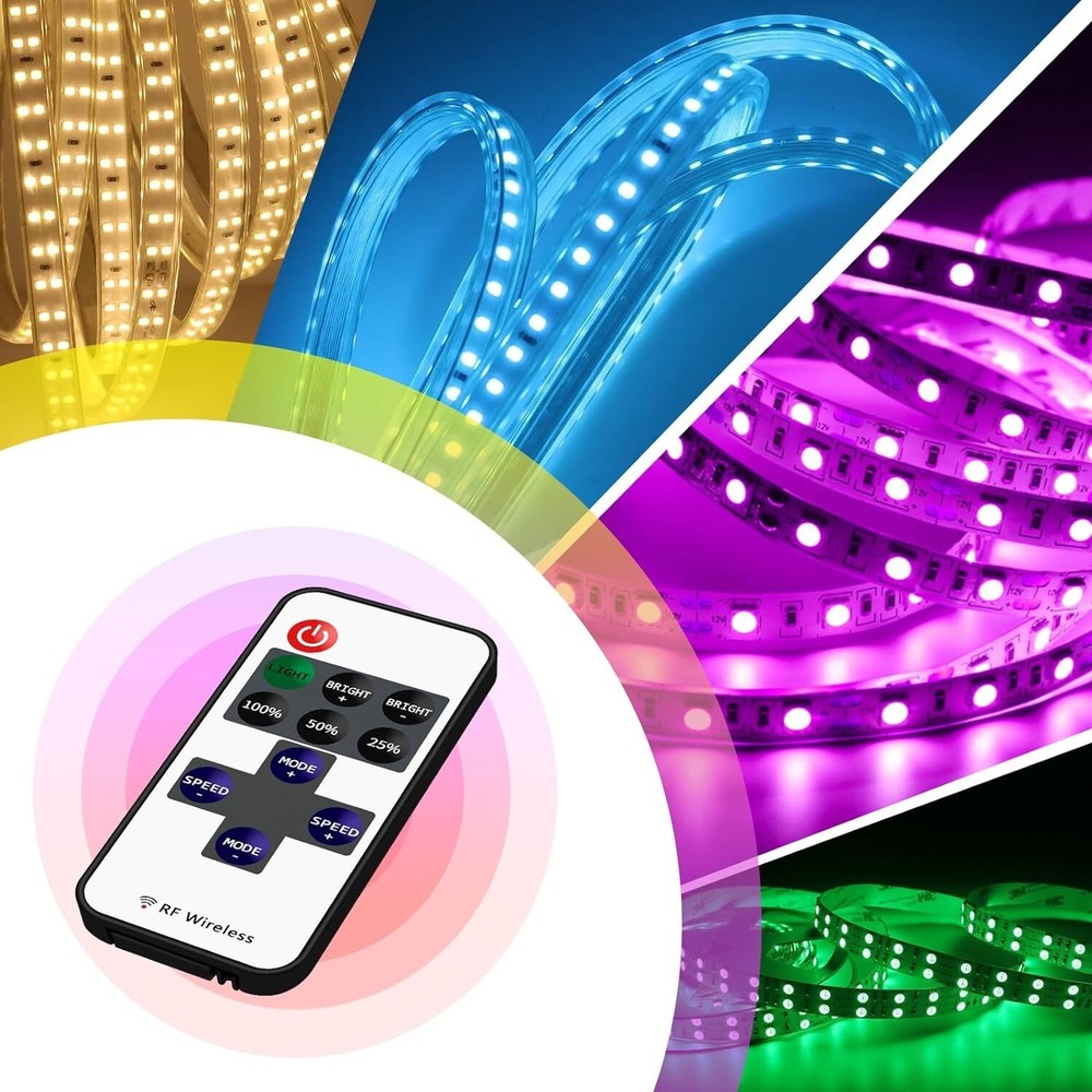 Smart Dimming Solutions - 2 Pack RF LED Controllers for Various Strips