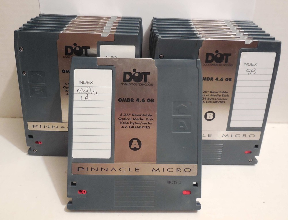 DOT Pinnacle Micro APEX MO Media 4.6GB 1024byte/sector Rewritable